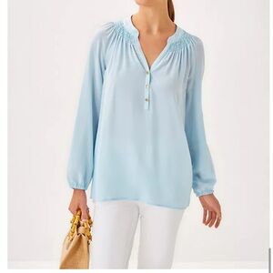 Lilly Pulitzer Elsa Silk Top in Bluette